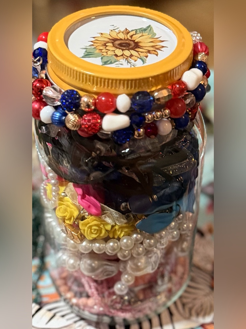 Mystery jewelry glass jar